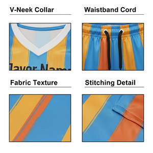 Nuevas camisetas de fútbol personalizadas de alta calidad unisex, a rayas, transpirables, con protección UV, conjuntos de uniformes de fútbol. - Product Image 5