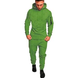 Econex Sports 2025 Conjunto de chándal de algodón 100% para hombre Sudadera con capucha sólida Jogging Chándal de manga larga de talla grande Peso pesado para invierno - Product Image 1