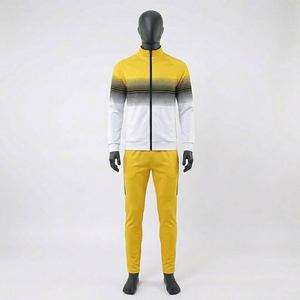 High Quality Autumn Men's Soccer Tracksuit <b>Zip</b> Jacket & <b>Trouser</b> Polyester/Cotton Breathable Quick Dry Tracksuits - Product Image 1