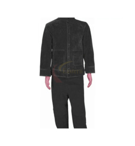 Este traje de soldadura está hecho de algodón FR resistente a las llamas de primera calidad para una seguridad confiable y un rendimiento duradero. - Product Image 2