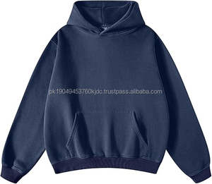 Men's <b>Vintage</b> Oversized Pullover Hoodie Heavyweight 100% Cotton Fleece <b>Sweatshirt</b> Embroidered Men's Hoodies <b>Sweatshirts</b> - Product Image 1
