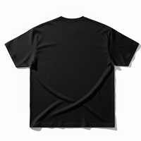T-shirt Oversize Homme Personnalisé avec Logo Strass Streetwear en Polyester Tricoté Épais Délavé Style Vintage Épaules Tombantes Motif Graphique