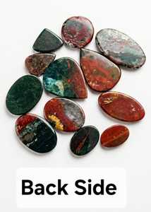 Lot de 100 grammes de cabochons en pierre de sang naturelle, 9-11 pièces, tailles et formes variées, pierres précieuses en vrac pour la fabrication de bijoux - Product Image 3