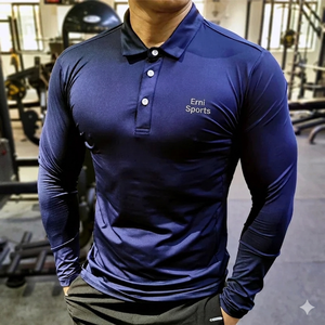 Camiseta de Compresión de Manga Larga para Hombre, para Gimnasio, Running, Fitness, Deporte, Secado Rápido, Ropa Deportiva, Senderismo, Protección UV, Talla Grande - Product Image 1