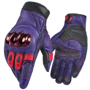 Guantes de Motocicleta de Cuero Resistentes a Impactos, con Armadura de Fibra de Carbono, para Carreras, Seguridad, Venta al Por Mayor para el Mercado Estadounidense - Product Image 6