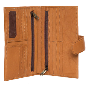 Cartera Larga de Cuero Genuino para Mujer con Cierre de Tapa con Estampado Animal de Piel de Vaca, Minimalista para Uso Diario - Product Image 6