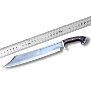 Cuchillo Utilitario Fijo de Acero Damasco Recto de Grado Industrial Hecho a Mano con Mango de Madera Multifunción para Exteriores al por Mayor - Product Image 5