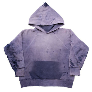 Sudadera con capucha OEM con cremallera y lavado ácido personalizado para hombre, estilo Hip Hop, cortavientos, con transferencia térmica, Streetwear - Product Image 1