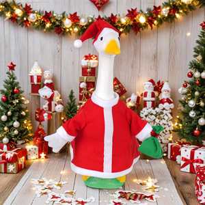 Adornos Navideños para Porche, Decoración Creativa para Navidad, Disfraz para Estatua de Ganso de Cemento para Jardín - Product Image 1