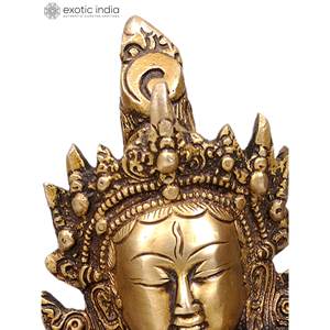 Estatua de latón de Tara blanca hecha a mano de 9 pulgadas, ídolo de la deidad budista, esculturas hechas en India - Product Image 4