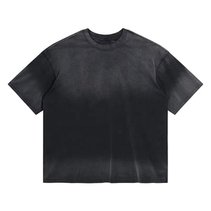 Camiseta de Algodón con Estampado Personalizado, Estilo Vintage, Hip Hop, Streetwear para Hombre, Camisetas Lavadas al Ácido, Venta al Por Mayor, Fábrica de Camisetas Lisas - Product Image 2