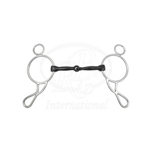 บิตเหล็กกล้าไร้สนิม Wonder Gag Sweet Iron Bit สีดำเคลือบผิว ขนาด 5 นิ้ว สำหรับขี่ม้า - Product Image 1