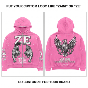 Sweat à capuche zippé en molleton de coton et polyester 350 g/m² vert, personnalisable avec logo sérigraphié ou brodé, anti-plis et respirant - Product Image 1