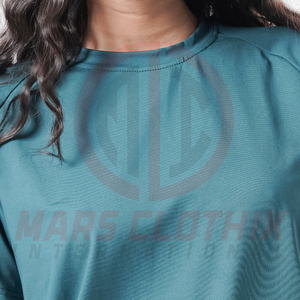 Camiseta deportiva transpirable de alta calidad para gimnasio, correr, de secado rápido, para mujer, de color sólido, para adultos. - Product Image 5