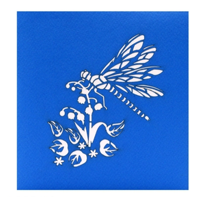 Best Seller Dragonfly 3D <b>Handmade</b> <b>Paper</b> Crafts Cute Animal Style Pop Card Vietnam Laser Cut Floral Handicrafts Top Trending - Product Image 4