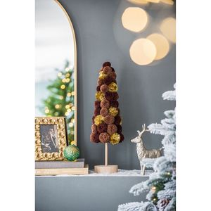 Albero di Natale Multicolore 17x17x51 cm per Decorazioni da Tavolo, Ideale per Caffè e Ambientazioni Natalizie - Product Image 2