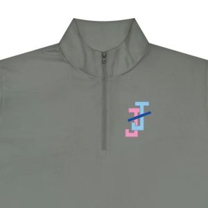 เสื้อสเวตเชิ้ตแขนยาวคอเต่าแบบซิปสีเทา น้ำหนักเบา ระบายอากาศได้ดี เหมาะสำหรับกิจกรรมกลางแจ้งและกีฬา ใส่ได้ทั้งชายและหญิง - Product Image 3