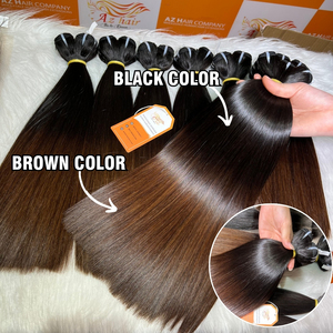 Paquetes de precio al por mayor vietnamita Remy enderezado crudo 12A punta marrón opciones coloridas disponibles máquina doble trama - Product Image 3