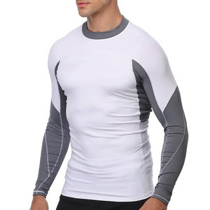 <b>mens</b> <b>compression</b> <b>shirt</b> short sleeve gym fitness athletic wear tight fit breathable quick dry stretch sports training wear - Product Image 3