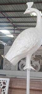 Estatua de pavo real con temática blanca para decoración de bodas, pedestal con pavo real, decoración interior y exterior. - Product Image 4