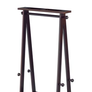 Perchero de Pared de Madera Color Espresso Oscuro de 59 Pulgadas de Alto con Ganchos para Ropa, Elegante y con Estilo - Product Image 4