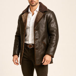 Chaquetas de Cuero Vacuno Genuino a la Moda para Hombre y Mujer, Chaquetas de Invierno Premium para Uso Casual, Duraderas - Product Image 5