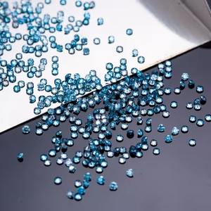 Diamantes Sueltos de Color Azul Redondo de 0.80mm a 4.40mm, Diamantes Cultivados en Laboratorio Sin Certificación para la Fabricación de Joyas - Product Image 3