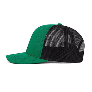 Casquette Trucker Vert Noir en Gros, Structurée à l'Avant, Dos en Maille, Chapeau Snapback Respirant pour Sports de Plein Air, Personnalisation de Marque - Product Image 2