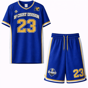 Ensemble de shorts de basketball surdimensionnés pour hommes, ensemble coordonné athlétique personnalisé avec t-shirt et short de style universitaire streetwear - Product Image 1