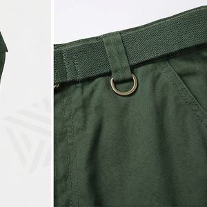 กางเกงขาสั้นผู้ชายผ้าฝ้ายรุ่นใหม่ปี 2024 ขายดี กางเกงขาสั้นฤดูร้อนแบบยาว ปรับขนาดได้ สไตล์ไฮสตรีท ลายเรียบ ใส่สบาย - Product Image 3