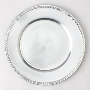 Assiette de présentation en métal argenté poli miroir, réutilisable, compatible lave-vaisselle, haute qualité, pour la table. - Product Image 4