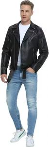 New Arrival Leather <b>Jacket</b> Manufacturer – Real Leather <b>Men</b>’s <b>Jacket</b>, Fashion <b>Biker</b> Design, OEM ODM Service, Bulk Wholesale Price - Product Image 3