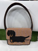 Tas Selempang Wanita Gaya Bohemian India, Tahan Lama, Buatan Tangan, Kapasitas Besar, Tas Clutch Berhias Manik-Manik untuk Aktivitas Sehari-hari, Acara Malam, Belanja, Gaya Boho