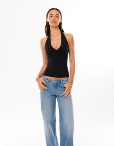 Camiseta sin mangas con cuello en U para mujer, suave, elástica, informal, de verano, ajustada, a la moda, ropa deportiva, ropa de calle - Product Image 3