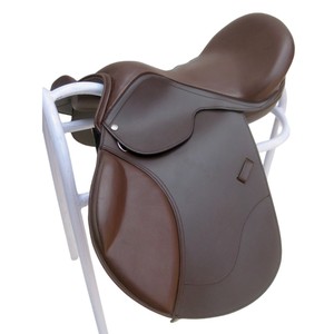 Silla de Montar Inglesa de Cuero para Salto, Cómoda y Duradera, con Estructura de Madera y Herrajes de Latón Niquelado - Product Image 6