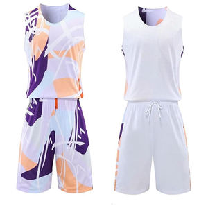 Maillot et short de basket-ball personnalisés, logo d'équipe, nom, numéro, impression par sublimation, broderie 3D, appliqué, 100% polyester - Product Image 1