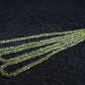 Cuentas Sueltas de Cuarzo Limón Natural AAA, Facetadas en Forma de Rondelle, para la Fabricación de Joyas, Venta al Por Mayor, Origen India - Product Image 1