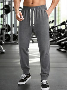 กางเกงแฟชั่นฤดูใบไม้ร่วงทรงหลวมสีพื้น กางเกงวอร์มทรงหลวม - Product Image 2