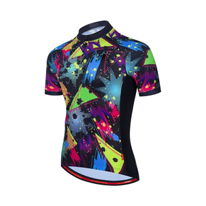 Jersey de Ciclismo de la Mejor Calidad para Hombre, Conjunto de Jersey y Pantalones Cortos Estampados, Tela 100% Poliéster - Product Image 1