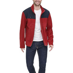 Dernier design, fabrication usine, prix compétitif, veste polaire pour homme, col montant, logo frontal, imperméable, respirante, vente en gros, hiver pour homme - Product Image 3