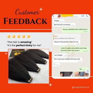 Meilleure vente Paquet de cheveux humains à cuticule alignée Yaki Straight Raw du Vietnam Kinky Straight Extensions - Product Image 5