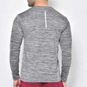Compression Slim Fit <b>Tight</b> Men Fitness Wear Quick Dry Custom Long Sleeve Gym Rashgaurd Workout Men - Product Image 2