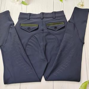 Pantalones de equitación para niños, diseño de moda, transpirables, elásticos en cuatro direcciones, color negro, para primavera y actividades al aire libre. - Product Image 4