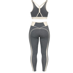 Conjunto deportivo acanalado sin costuras para mujer, ropa deportiva acanalada para correr, entrenamiento atlético, sesiones de fitness y sujetador deportivo, en tendencia ahora. - Product Image 4