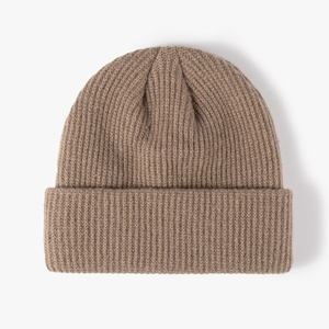 Bonnet d'hiver unisexe avec visière, chaud, double tricot, revers, pour voyage, en tissu courant, tailles adultes - Product Image 4