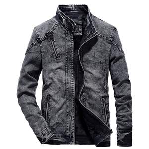 เสื้อแจ็คเก็ตยีนส์ลำลองผู้ชายไซส์ใหญ่ แขนยาว ดีไซน์ทันสมัย สวมใส่สบาย - Product Image 6