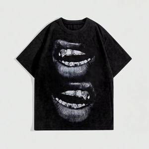 T-shirt en coton ample et oversize pour homme, coupe carrée, épaules tombantes, délavage acide et délavé à la pierre, impression sérigraphique et DTG personnalisée, vente en gros - Product Image 3