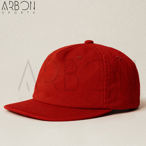 Wholesale Rate Premium Quality New Arrival Custom Logo Vintage Washed <b>Red</b> 5 Panel Adjustable Distressed Soft Sports Caps - Product Image 2