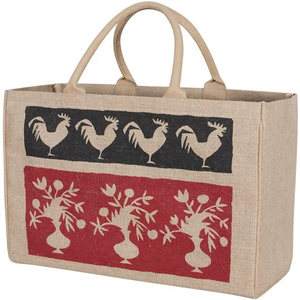 Sacs fourre-tout en toile de jute sur mesure avec poignées, pour usage quotidien, voyage, cadeau, extérieur - Product Image 1
