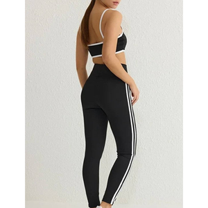 Nuevo Conjunto Deportivo Ligero para Mujer, para Gimnasio y Yoga, con Tiras Laterales, Control de Abdomen, Sujetador Deportivo con Tirantes y Leggings, 2 Piezas - Product Image 2
